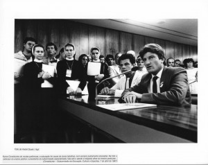Audiência na Subcomissão de Educação, Cultura, e Esportes em 7 de abril de 1987. Foto doada pela Cooperativa Agil